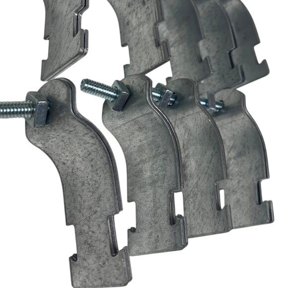 13 New Open Box 1 1/4" Rigid 1 1/2" OD Metal Pipe Strut Sets w Hardware - Picture 3 of 3